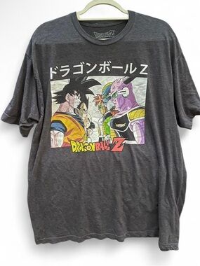 Dragon Ball Z Graphic Tee - Men's Dark Gray Short Sleeve Shirt